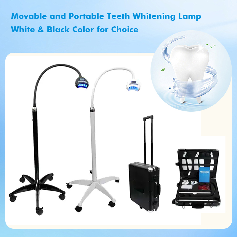 Professional Portable Dental LED Teeth Whitening Lamp Wheel Base Model For Clinic Salon Use