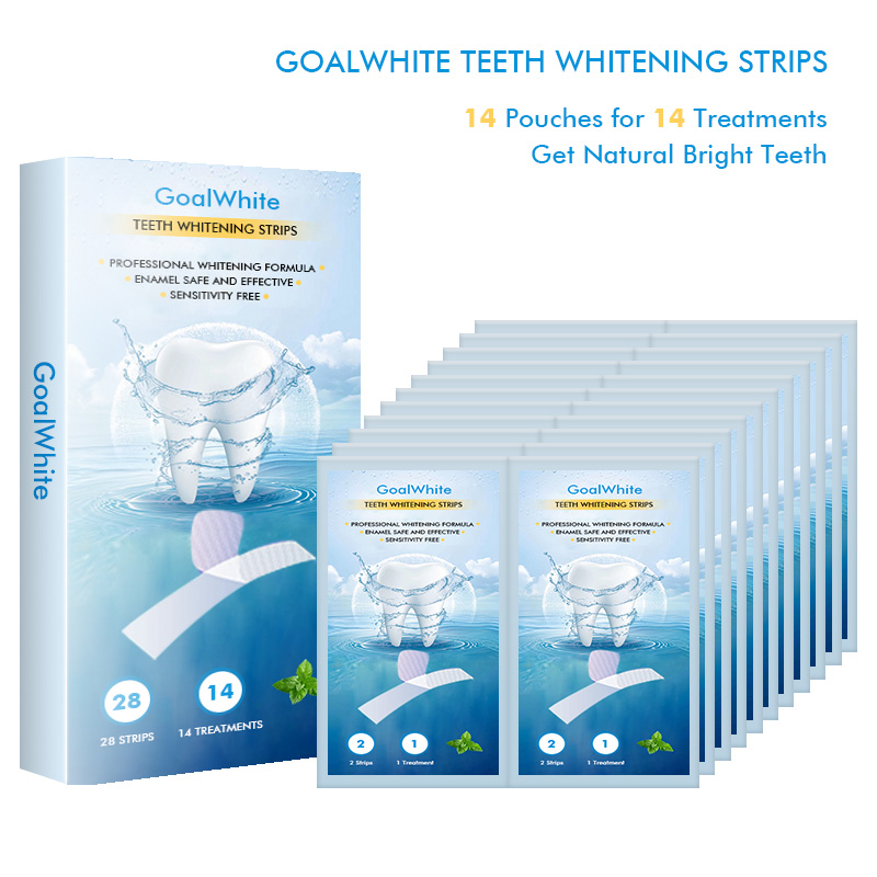 Custom Advanced Dissolvable 3D/5D Peroxide or Non-peroxide Teeth Whitening Strips With Private Box