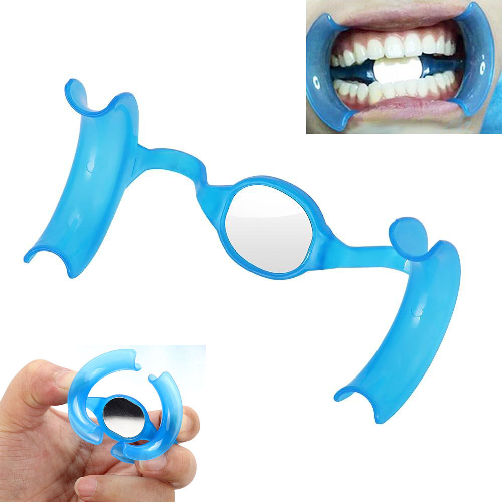 Comfortable Teeth Whitening or Dental Cheek Retractor with Mirror, Mouth Opener for Teeth Whitening & Repairing, M Shape Lip Protector