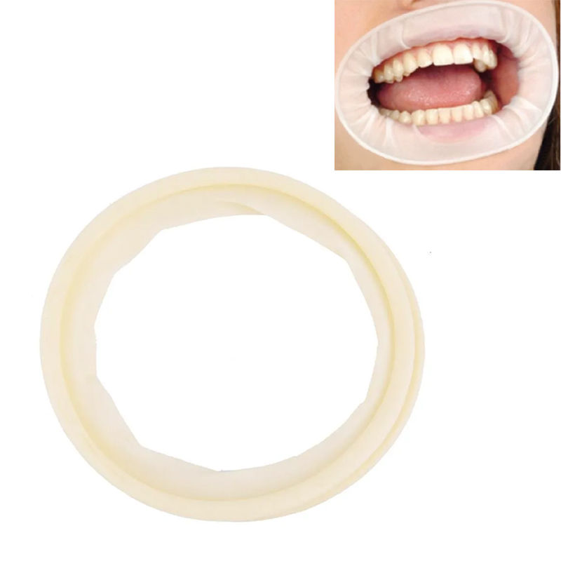 Teeth Whitening and Dental Cheek Retractor, Disposable O Shape Mouth Opener Gag, Sterilized Hygienic Dental Lip Protector