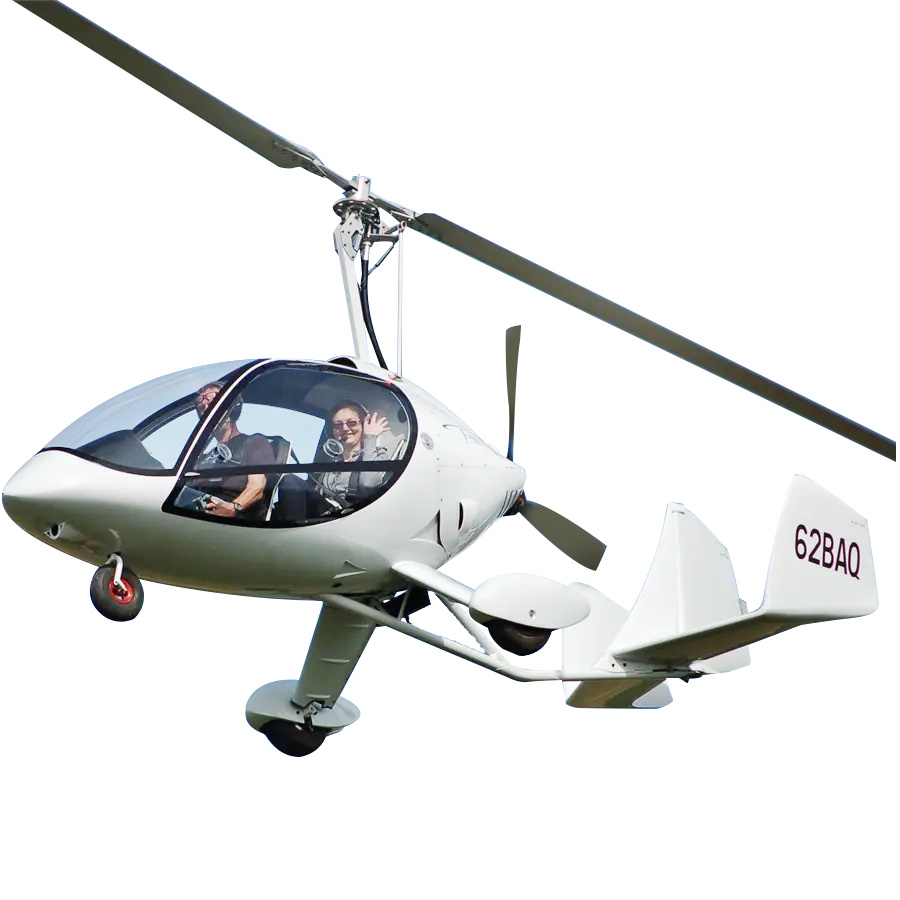 Um helicóptero (ou aeronave de asa rotativa)