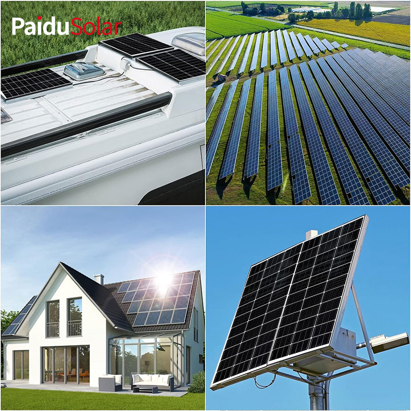 PaiduSolar 200W 12V Mono Module PV Monocrystalline Solar Panels Ho an'ny RV Boat Home Roof Camper_6as0