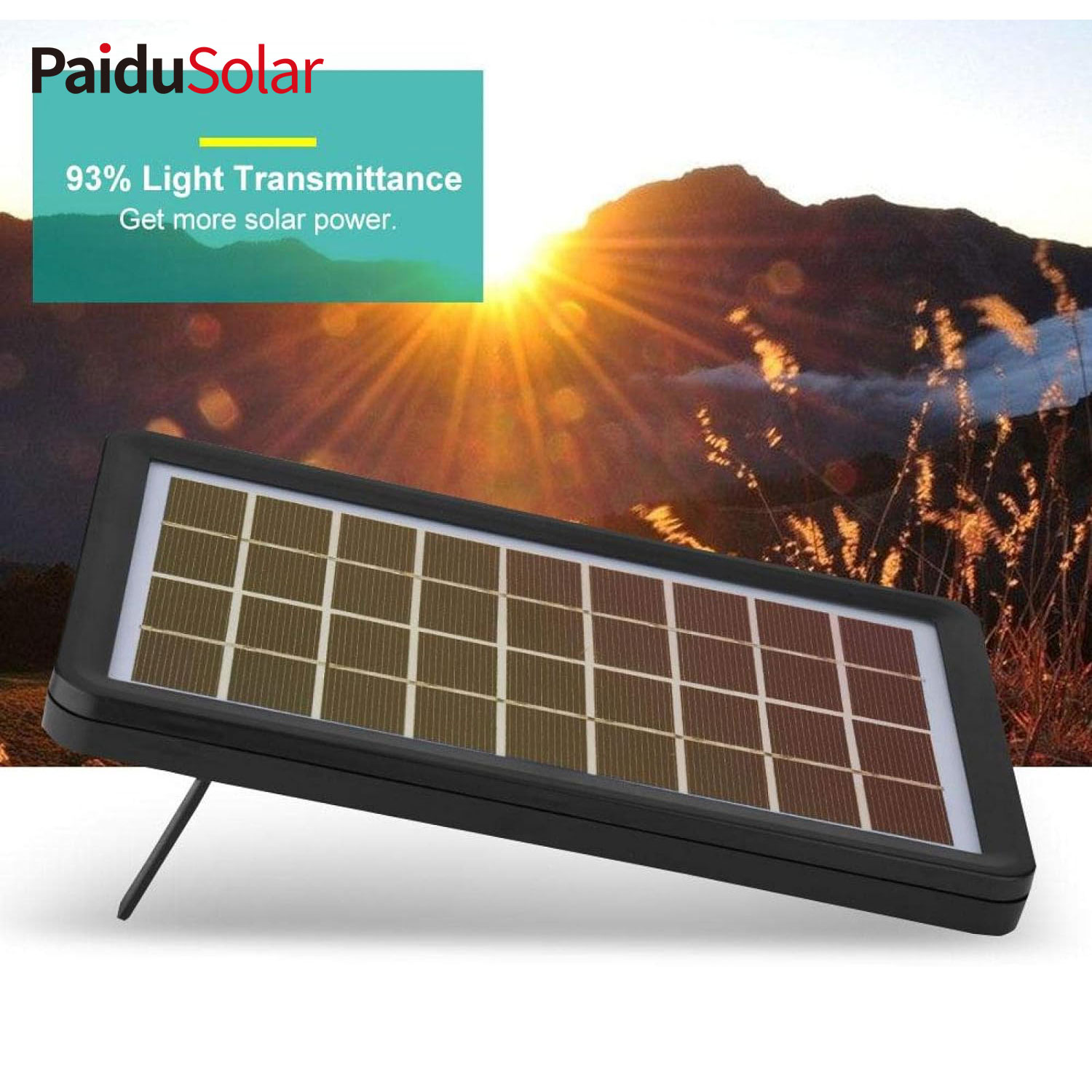 PaiduSolar 9V 3W પોલી સિલિકોન સોલર પેનલ બેટરી ચાર્જિંગ બોટ માટે સોલર સેલ_9mh7