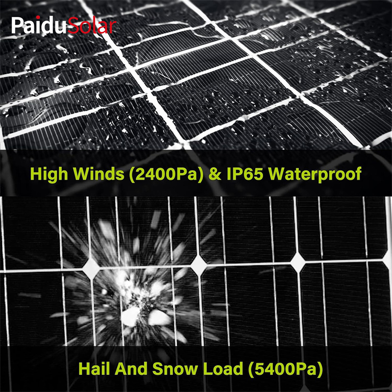 PaiduSolar 100W 12V Mono Crystalline Solar Panel Compact Design Module RV Marine Boat_7p2i