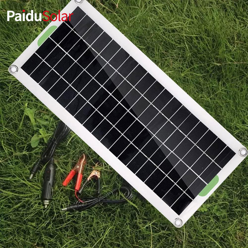PaiduSolar 30W Polycrestal solarni panel za kampiranje automobilom koji putuje na otvorenom, pribor za napajanje u nuždi_6s0q