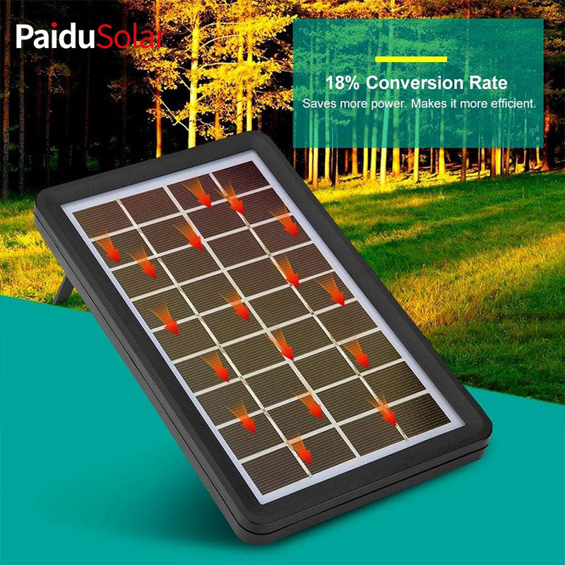 PaiduSolar Polysilicon Solar Cell Panel გარე წყალგაუმტარი 9V 3W მზის პანელი_9waf