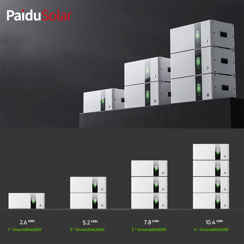 PaiduSolar Home System סולארית סוללה ניתנת לערמה 51qaj