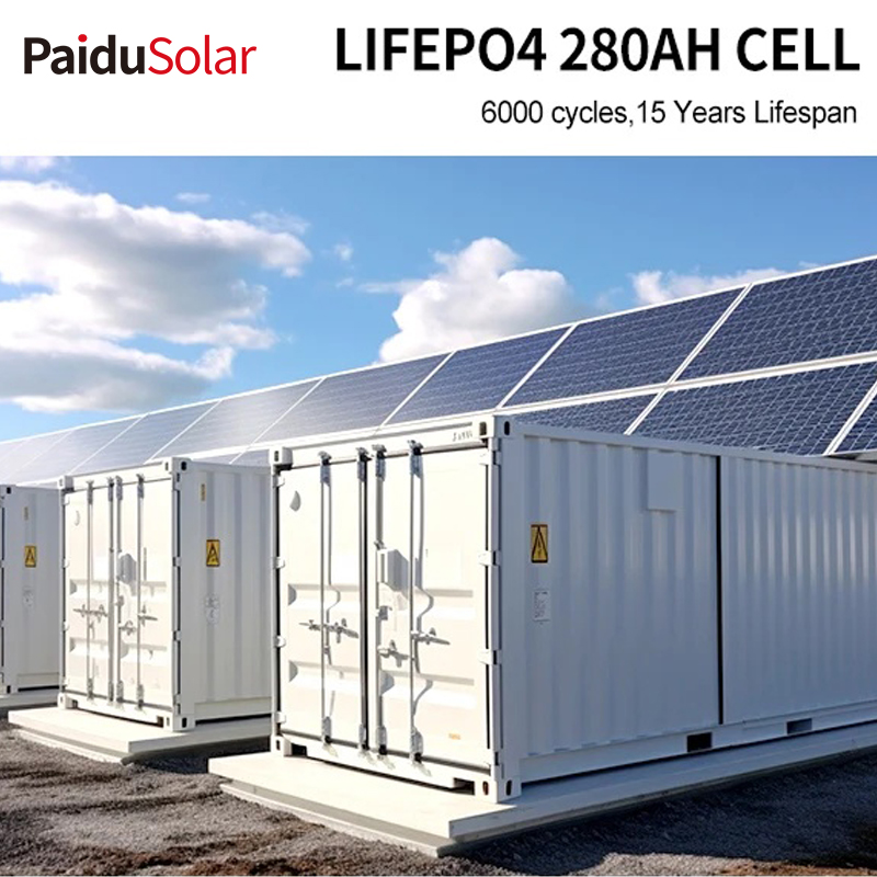 PaiduSolar 2MWh LiFePO4 baterie 1MW PCS BESS Systém skladování solární energie Vysokonapěťový kontejner_101qq