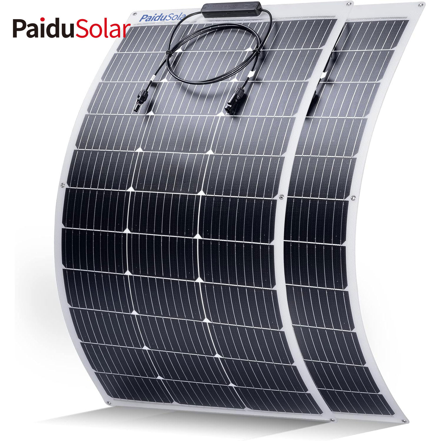Painel solar semiflexível PaiduSolar 100W 12V Volt para trailer marinho, barco, cabine, van, carro