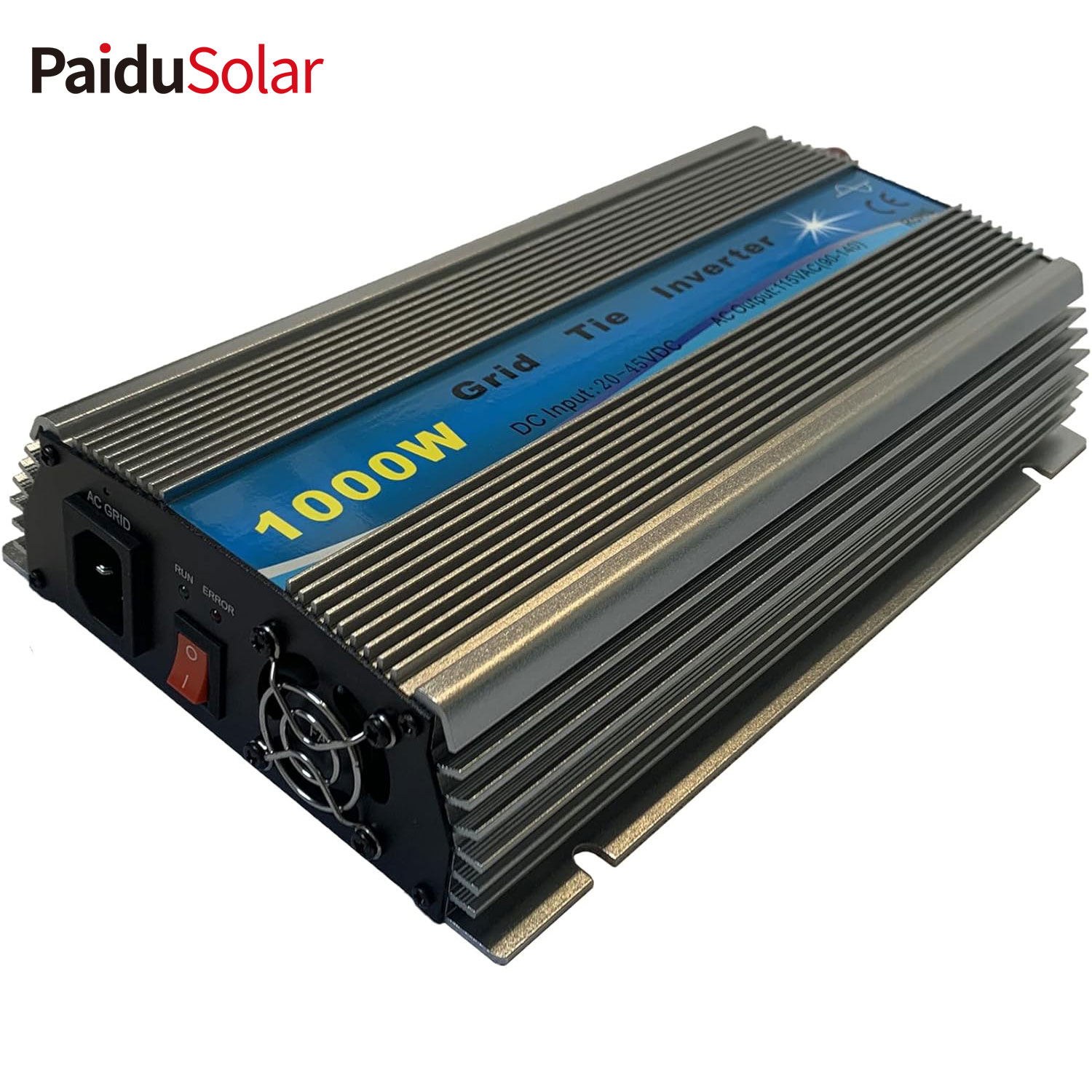 PaiduSolar 1000W Grid Tie Inversor Empilhável Onda Senoidal Pura Energia Solar Para Painel Solar 24V 30V 36V