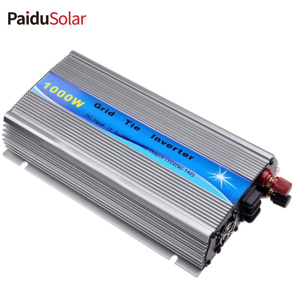 PaiduSolar 1000W Grid Tie Inversor Empilhável MPPT Onda senoidal pura para painel solar de 12V