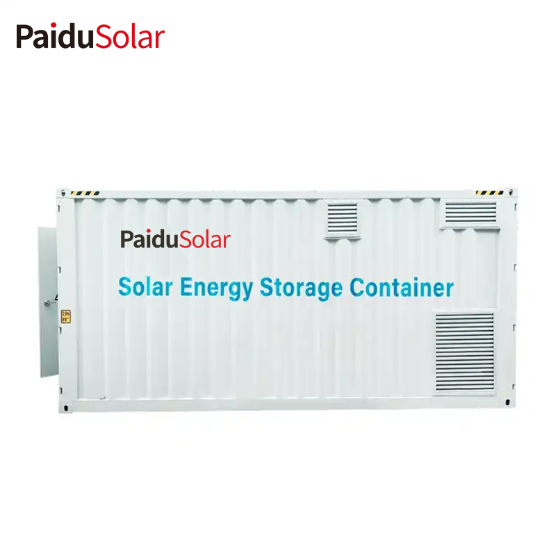 Quyosh energiyasini saqlash uchun PaiduSolar 1mwh 5mwh 10mwh sanoat tijorat katta konteyner batareyasi...