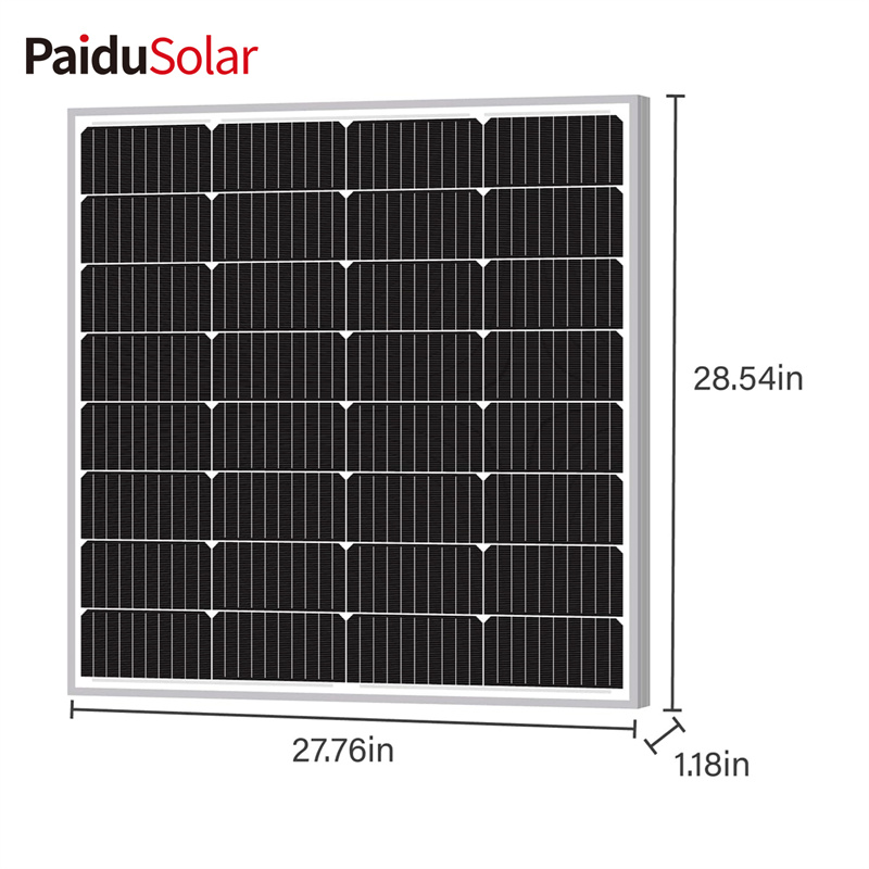 Modiwl Dylunio Compact Panel Solar PaiduSolar 100W 12V Mono Ar gyfer Cwch Morol RV