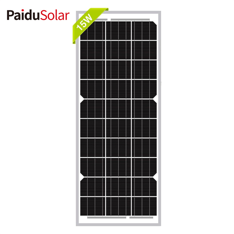 PaiduSolar 15W 12V แผงพลังงานแสงอาทิตย์ Mono Solar โมดูลสำหรับแบตเตอรี่ชาร์จกล้องรักษาความปลอดภัยประตูอัตโนมัติเล้าไก่เรือ
