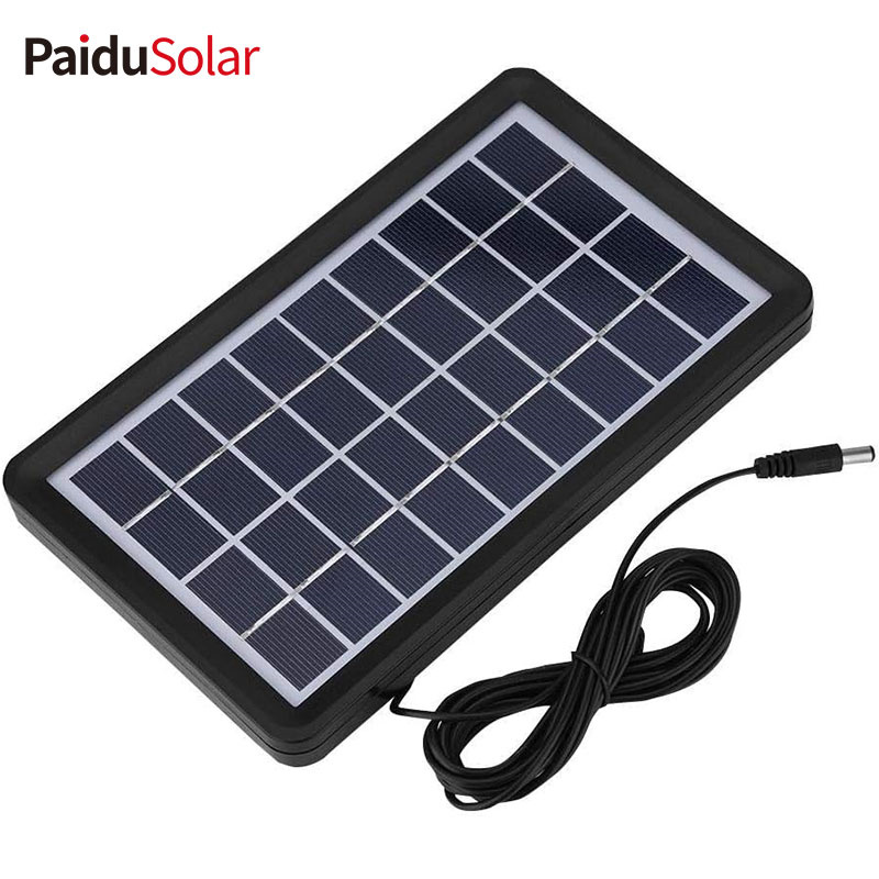 PaiduSolar Panel de células solares de polisilicio Panel solar impermeable para exteriores 9V 3W