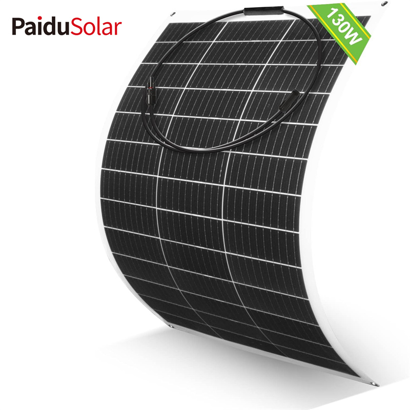 PaiduSolar 130 Вт 12 В монокристаллическая полугибкая солнечная панель для автодома караван кемпер лодки крыши