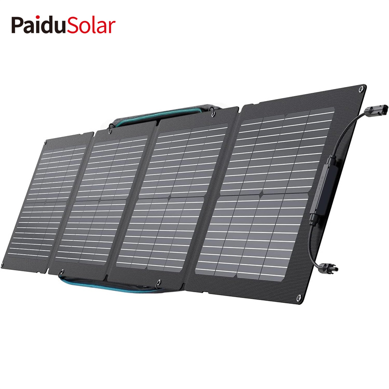 Bảng điều khiển năng lượng mặt trời di động PaiduSolar 110W có thể gập lại với hộp đựng để cắm trại RV sân sau