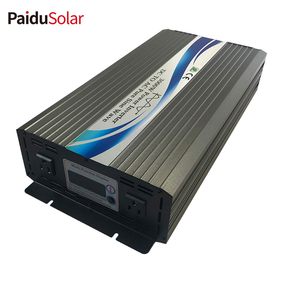 PaiduSolar 3000W Off Grid Power Inverter 24V DC To 110V 120V AC Pure Sine Wave Converter 60HZ