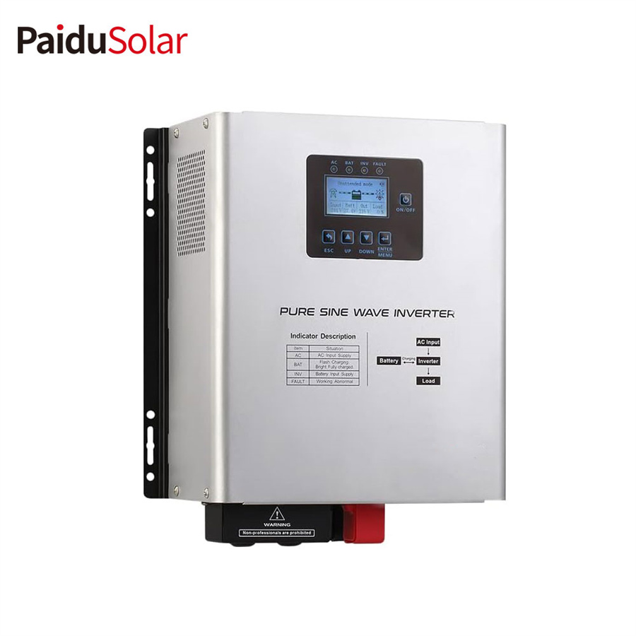 PaiduSolar 800W Solar Power Off Grid Low Frequency Inverter Bakeng sa Lithium E Tiisitsoeng ka AGM Gel e Koahetse Ba...
