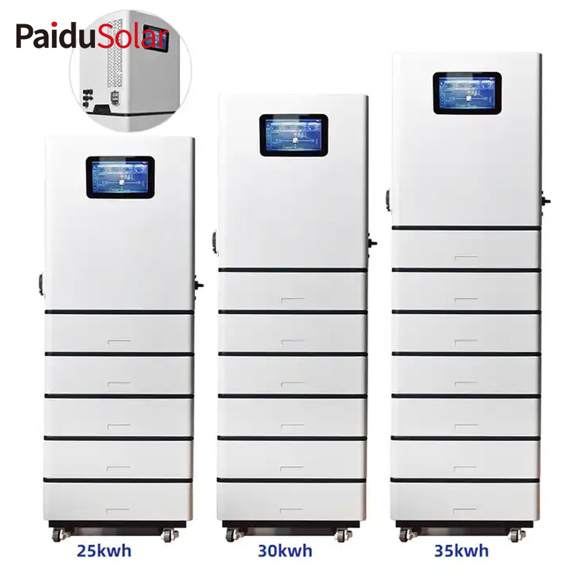 PaiduSolar 20kwh 25kwh 30kwh 35kwh Hybrid Inverter All In One Home Storage Battery Lithium Stacked