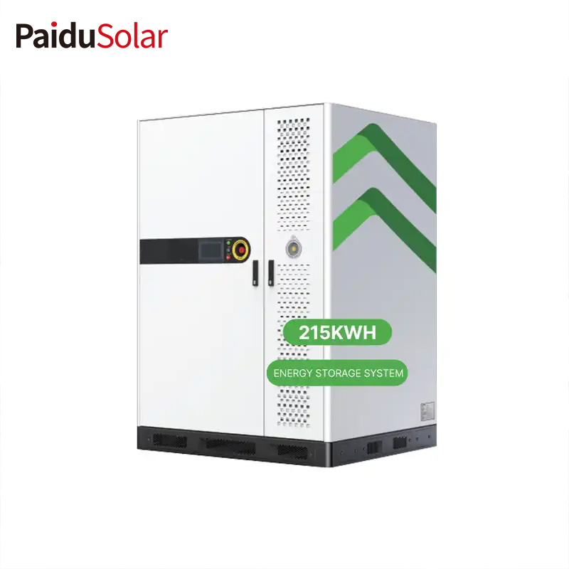 PaiduSolar ໂຮງງານຜະລິດລະບົບການເກັບຮັກສາພະລັງງານອຸດສາຫະກໍາ & ການຄ້າ Customized Energy Integration 215KWH