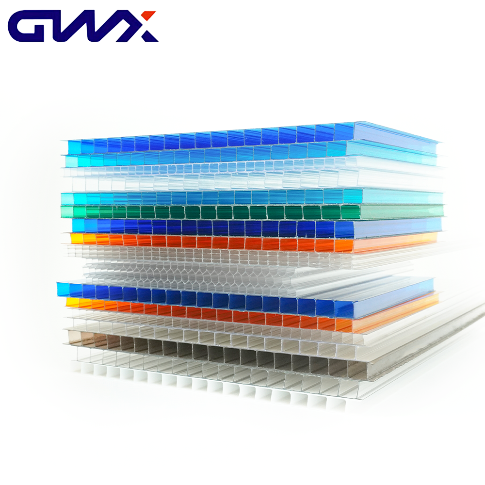 Twin Wall Polycarbonate Sheets 6mm 8mm 10mm UV extruded