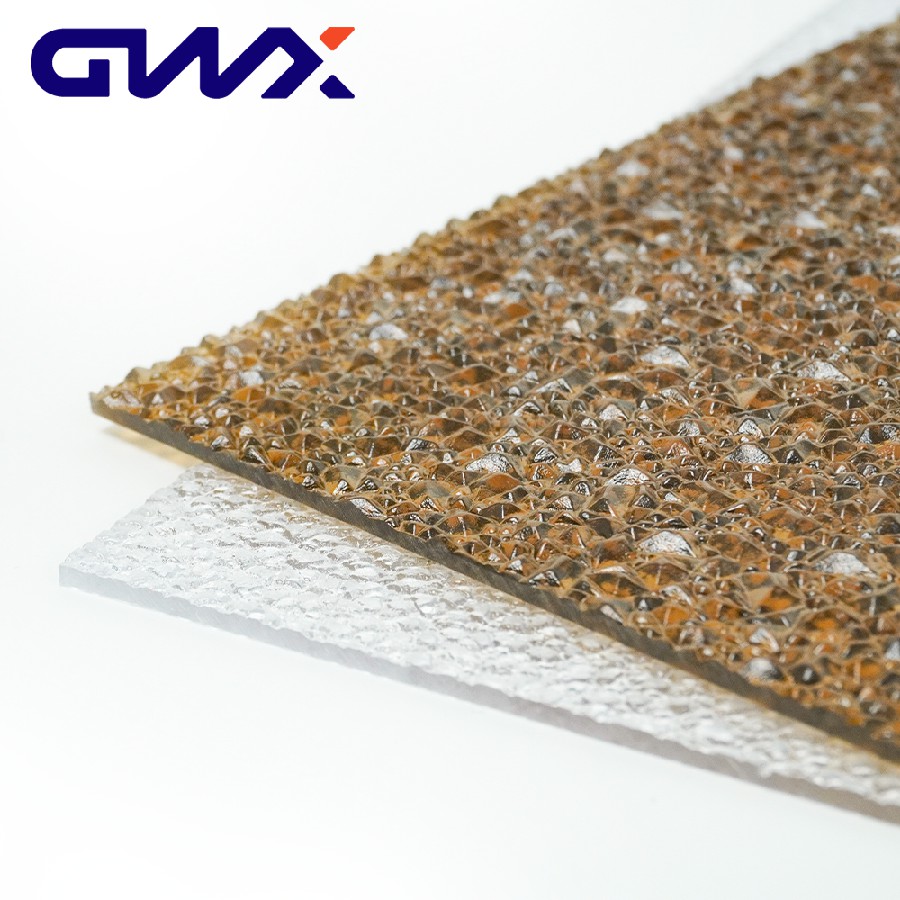 Color Granular Solid Board Supplier Diamond Embossed Polycarbonate Sheet