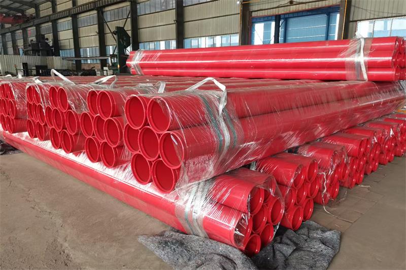 Inner at outer coated plastic steel pipe
