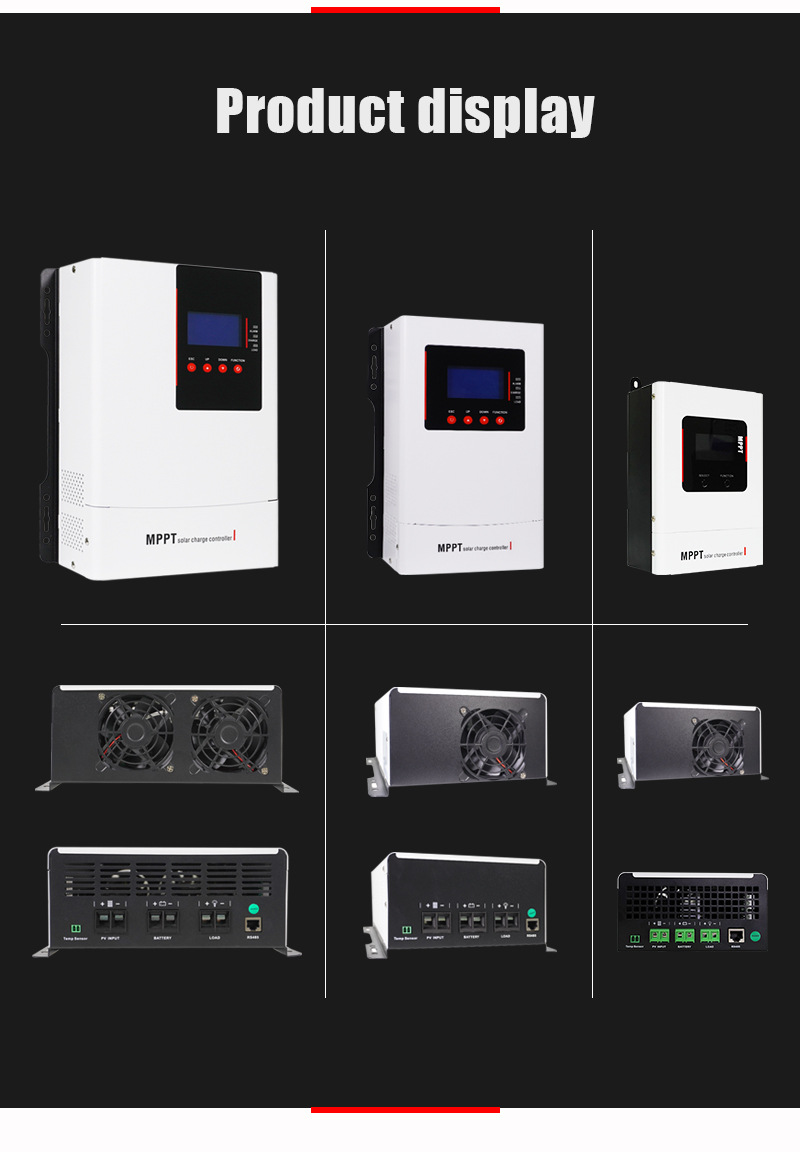 High power 30A 40A 50A 60A 80A 100A MPPT Solar Charge Controller