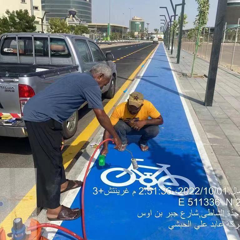 [Overseas case] Coloured floor signage - Shared by Saudi customers: Pavement Patterns