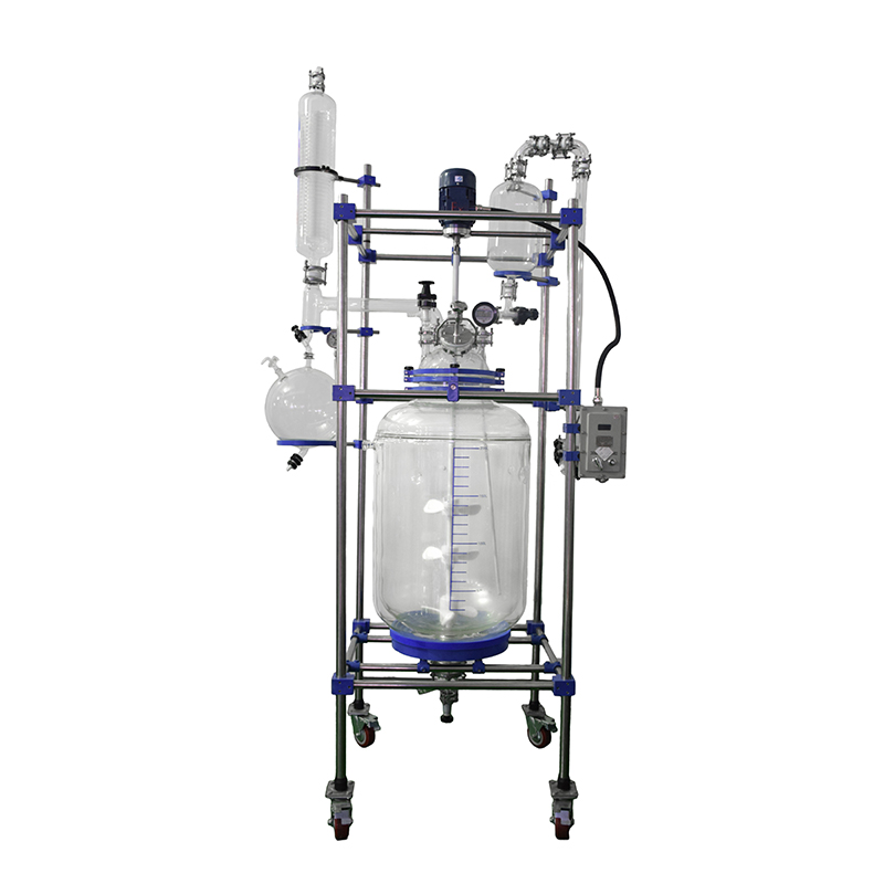 Independently manufacture unique 200L jacketed and 300L single layer glass reactor