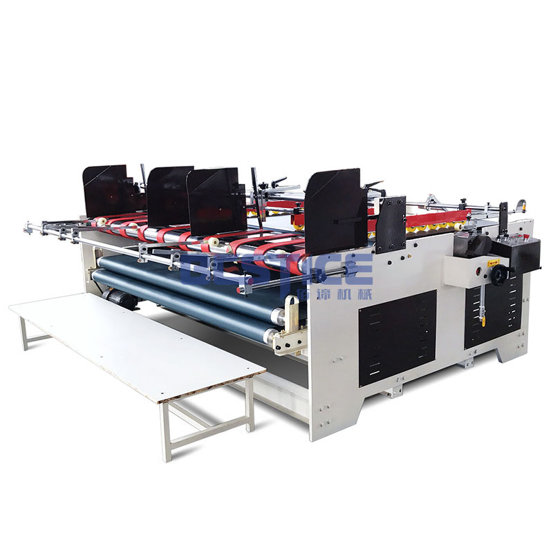 Semi-automatic Press Type Carton Folder Gluer Machine for Corrugated Box