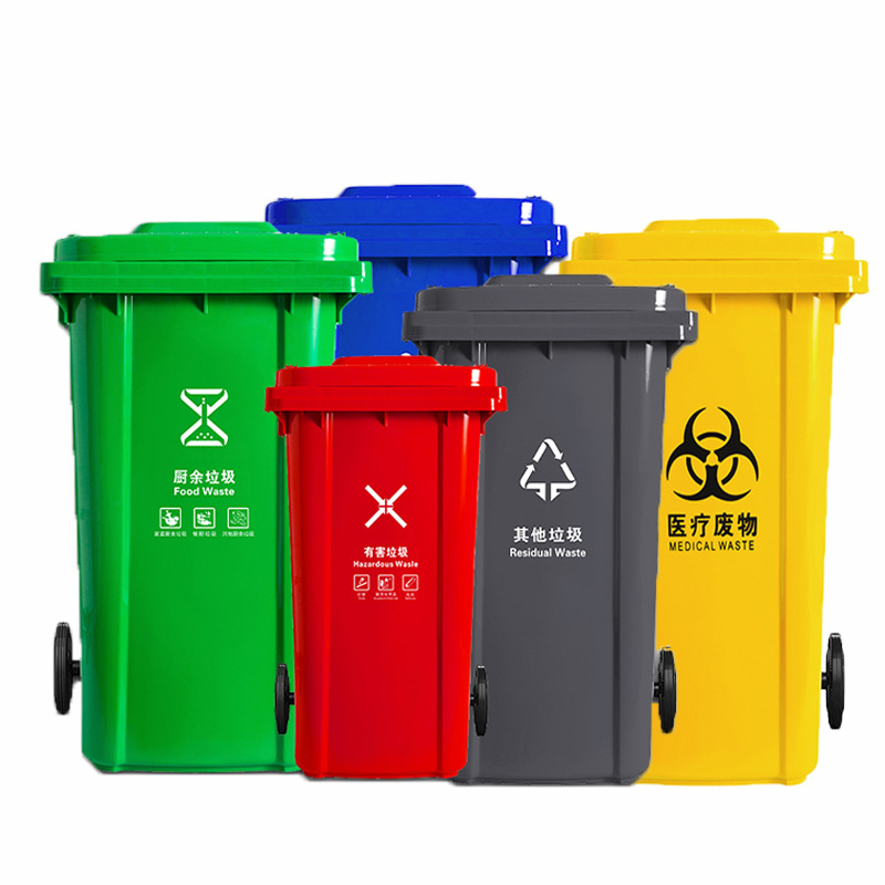 Наружные пластиковые мусорные баки
