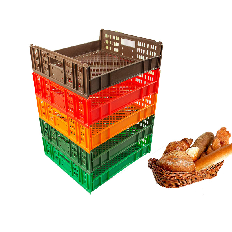 Plastic Storage Bread Crates Stackable Toast Tray Bakery Crate