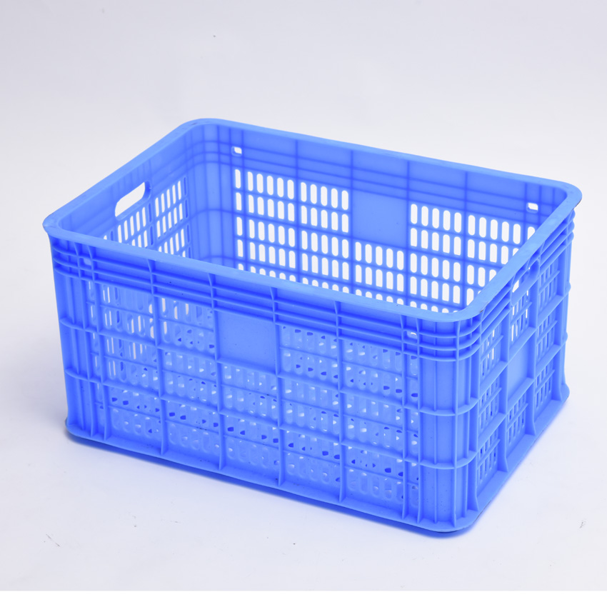 Multipurpose mesh stackable plastic baskets and crates