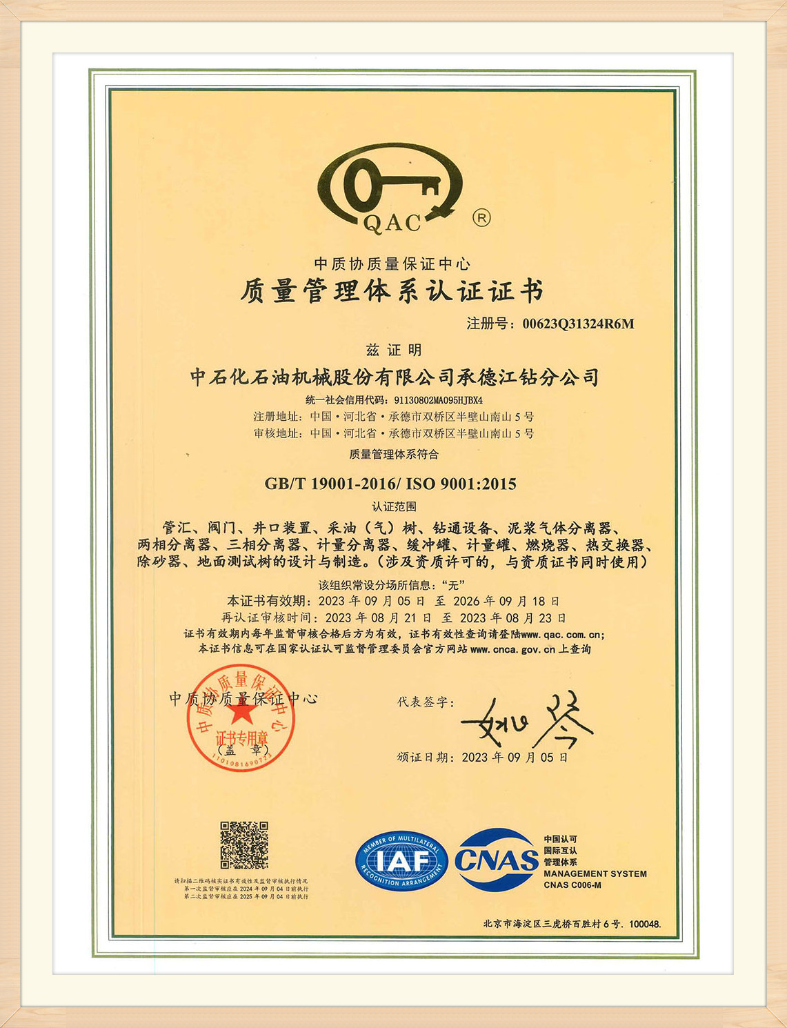 ISO 9001 （20234xz