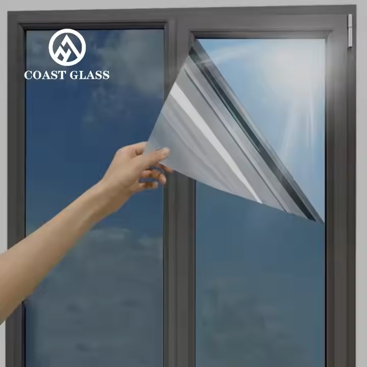 Privatsphärenfolie wärmebeständige reflektierende Glasbeschichtung UV-schutz solar Einwegspiegel statisches Cling-Hausfenster