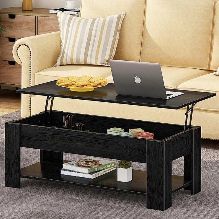 Lift-Top Coffee Table with Multi-Function