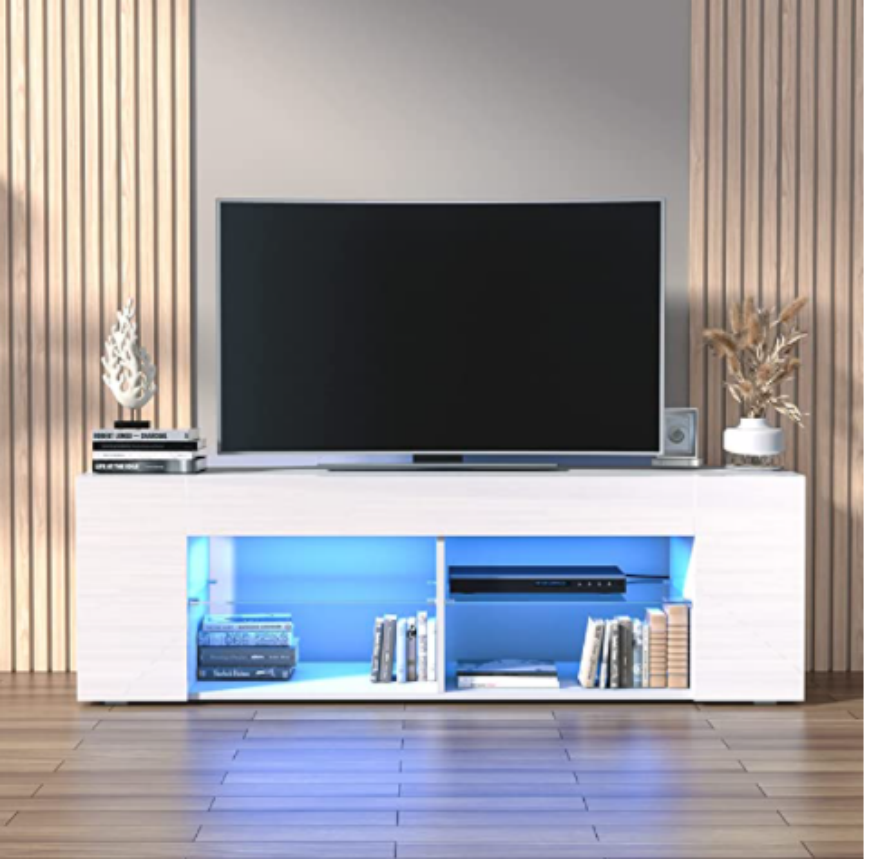 Modern and Stylish High Gloss White LED TV Stand&Media Center - China Factory Manufacture