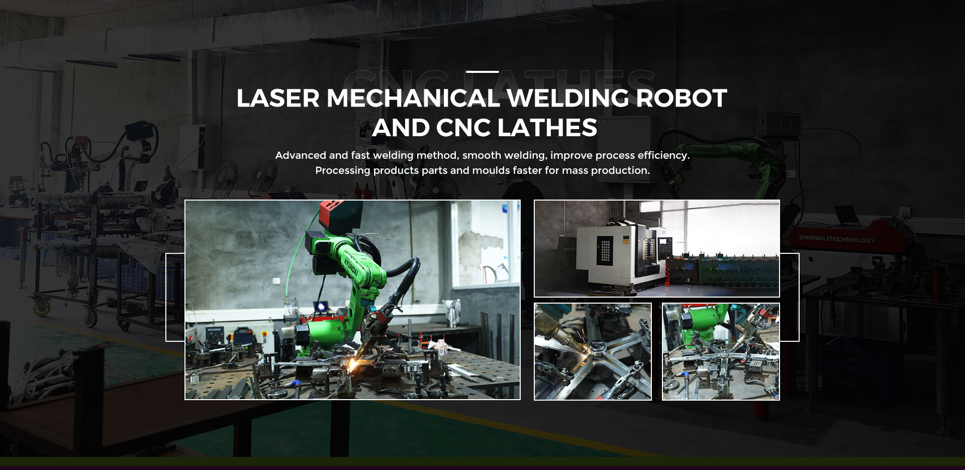 Laser mechanical welding robot and cnc lathes