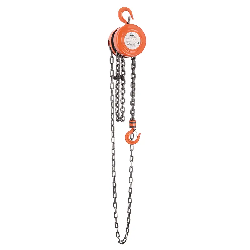 What material is the hand chain hoist lifting chain made of?