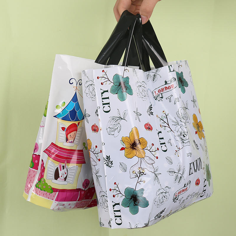 Plastic Shopping Handle Bag for Apparel and Shoes (1)zeh