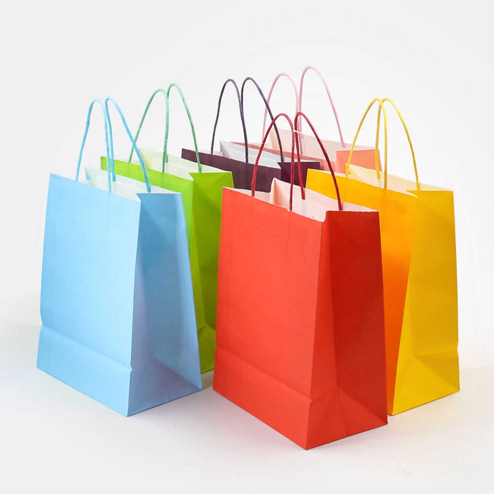 Colorful Kraft Paper Bags with Handle