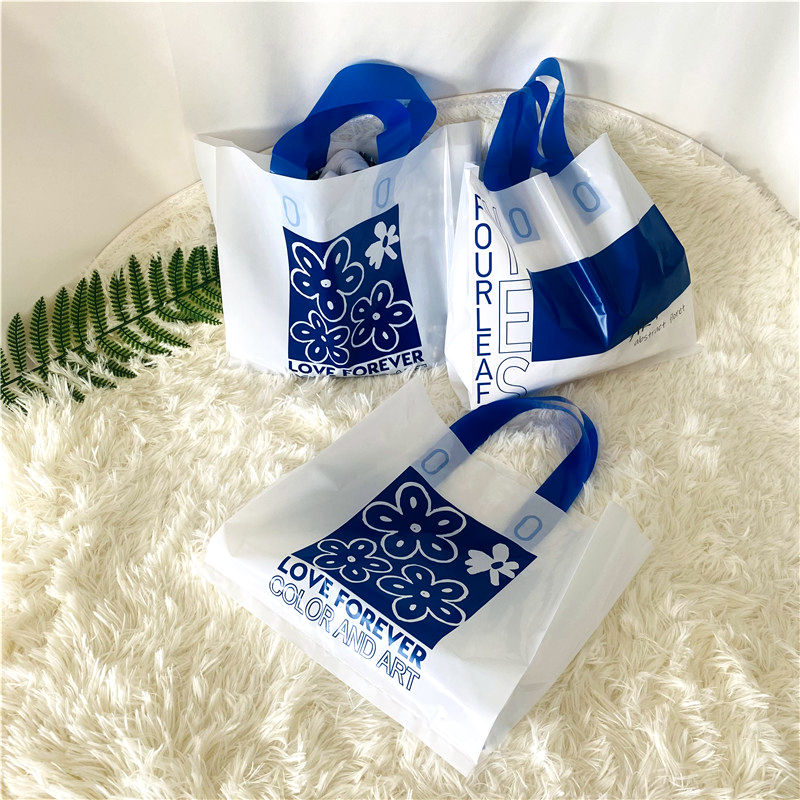 Plastic Shopping Handle Bag for Apparel and Shoes