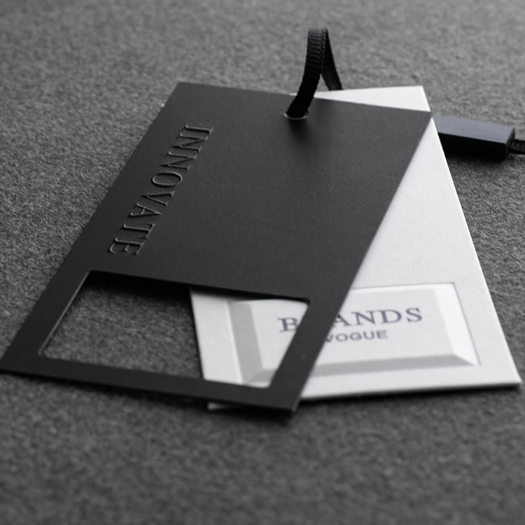 Luxury Paper Hangtags with Embossed Logo