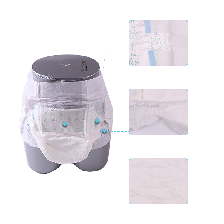 Disposable Incontinence Adult Diaper In Bulk Package For Elderly People With Super Absorbency