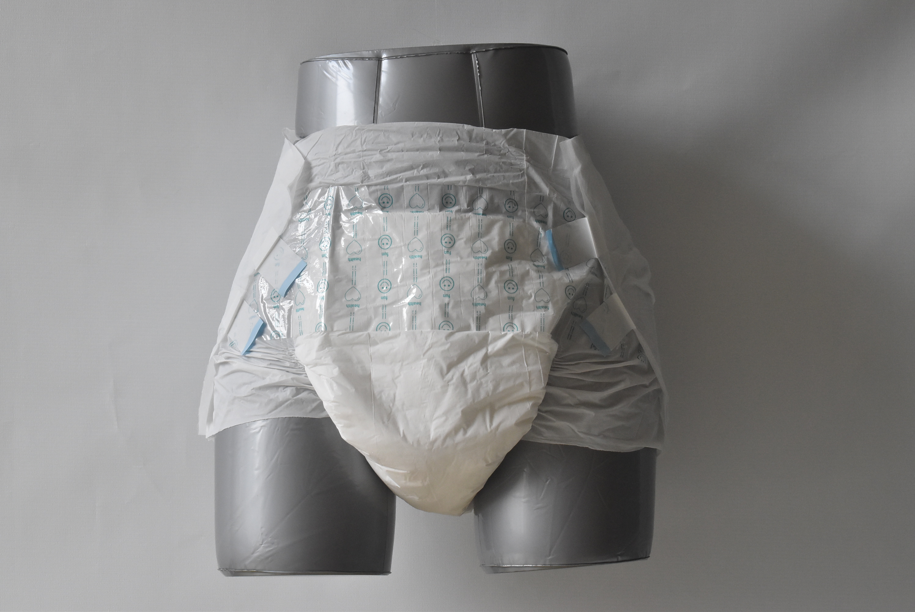 Factory processes disposable adult diapers