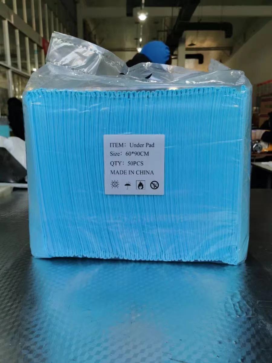 U fabricatore di Cina per adulti cù una prutezzione di lettu per incontinenza di assorbenza rapida cù certificatu ISO 13485 lenzulu medicale