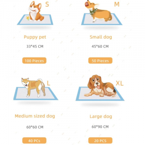 China Factory Pets and Dogs Supplies ერთჯერადი ლეკვების სავარჯიშო PEE ბალიშები