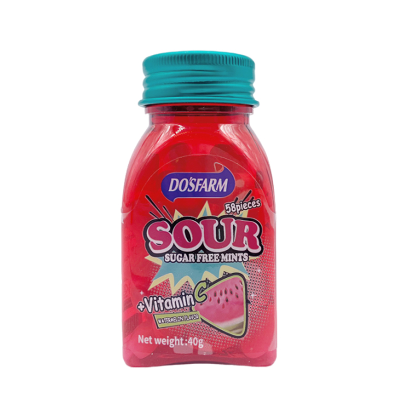 Sour Healthy Minty Delight Sugar Free Vitamin Infused Mints Watermelon Flavor Customized OEM Manufacturer